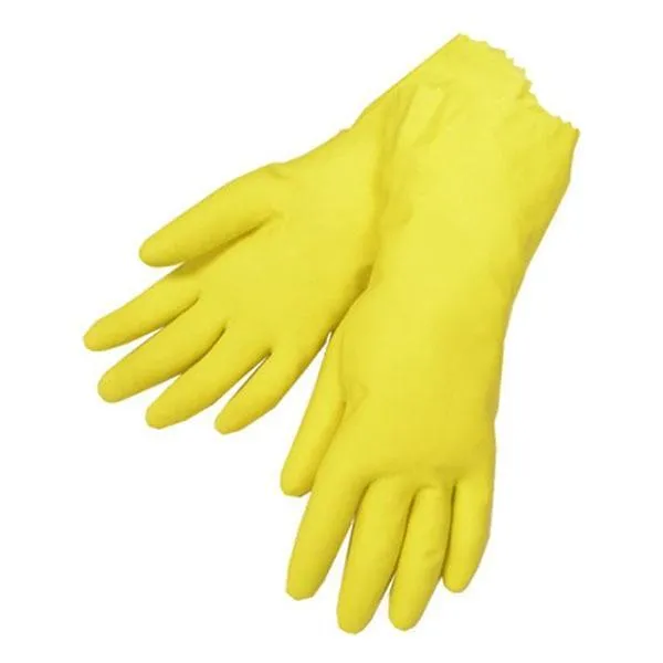 0652 - Cut Glove Reusable Rubber Hand Gloves (Yellow) - 1 pc