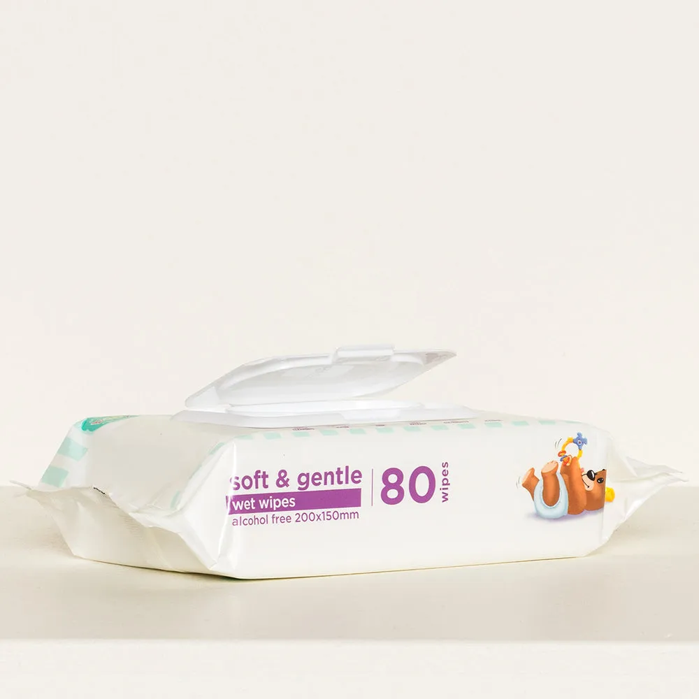 3 Pack Abc Wet Wipes 80