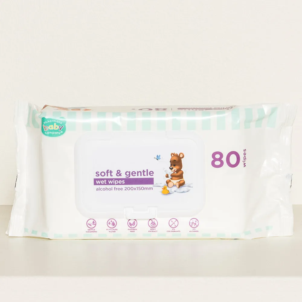 3 Pack Abc Wet Wipes 80