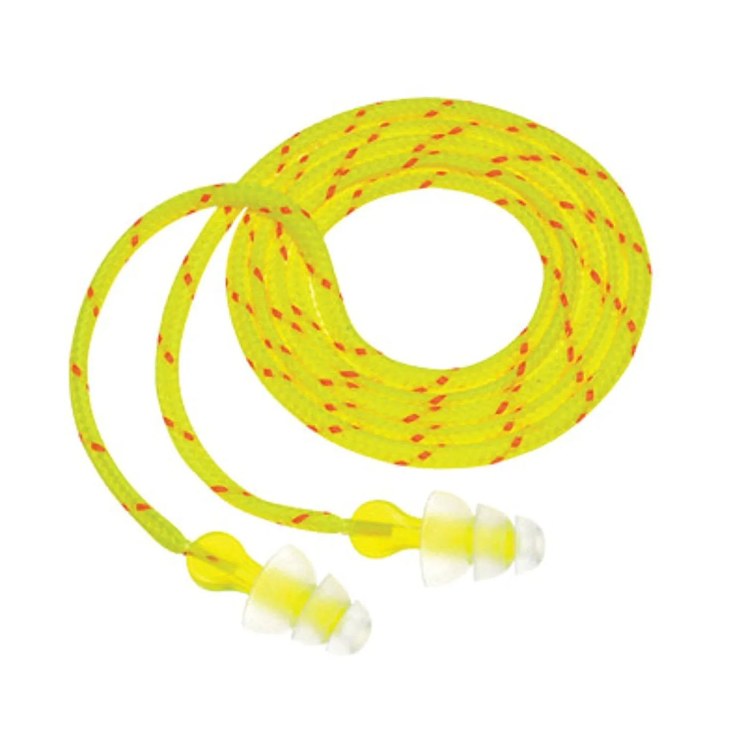 3M P3001 Tri-Flange Earplugs, Cloth, Corded. Box/100