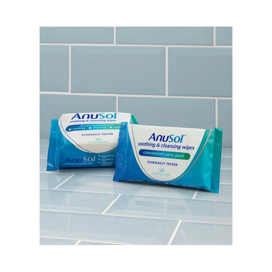 Anusol Soothing Haemorrhoid and Piles Flushable Wipes: 30 Pack