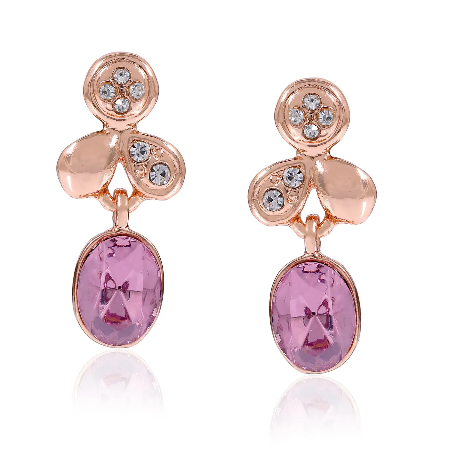 Austrain Crystal Leaf Drop Earrings