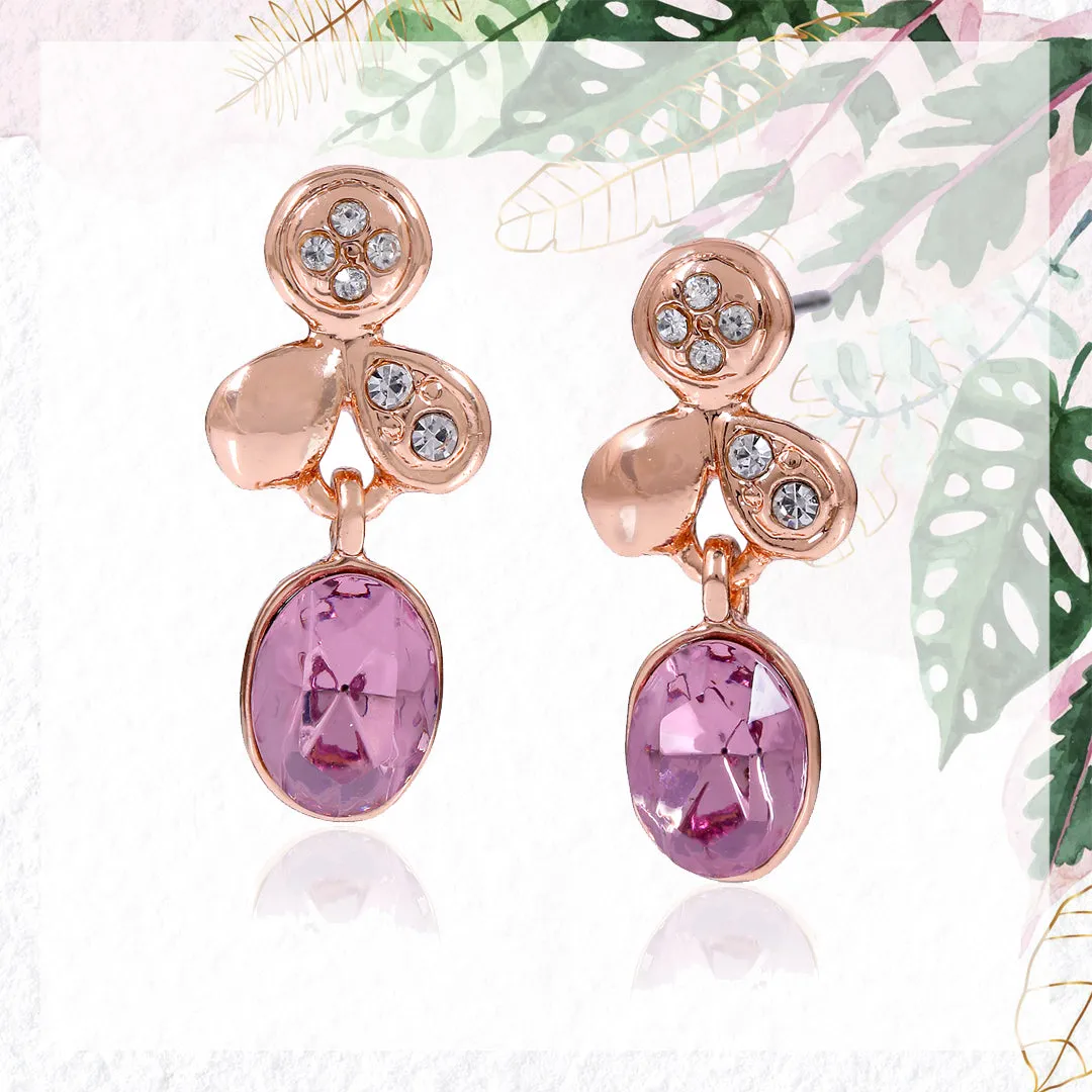 Austrain Crystal Leaf Drop Earrings