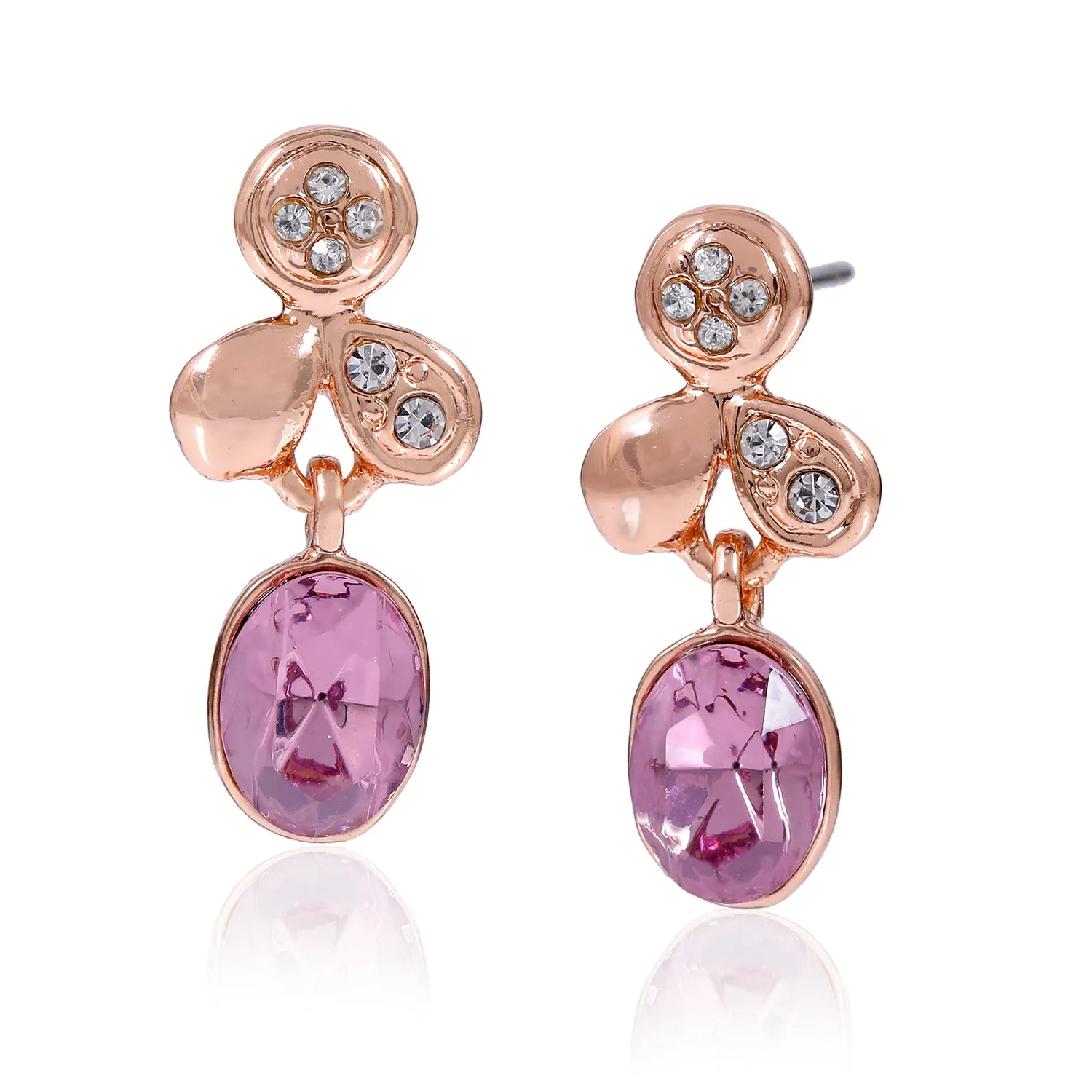 Austrain Crystal Leaf Drop Earrings