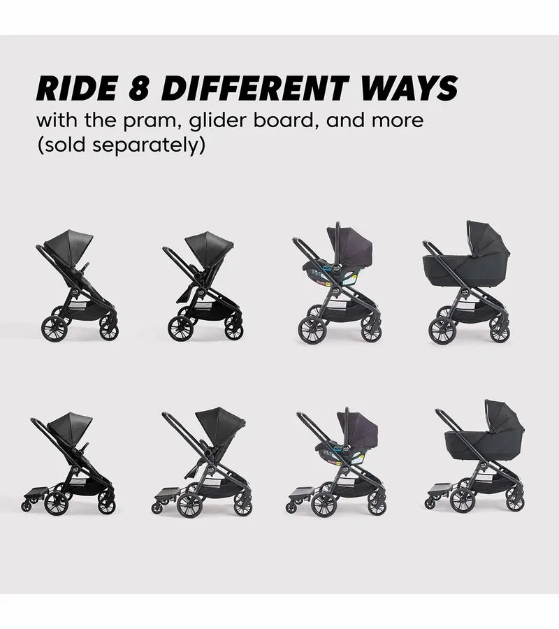 Baby Jogger City Sights Stroller   Pram   Accessory Bundle - Frosted Ivory / Rich Black