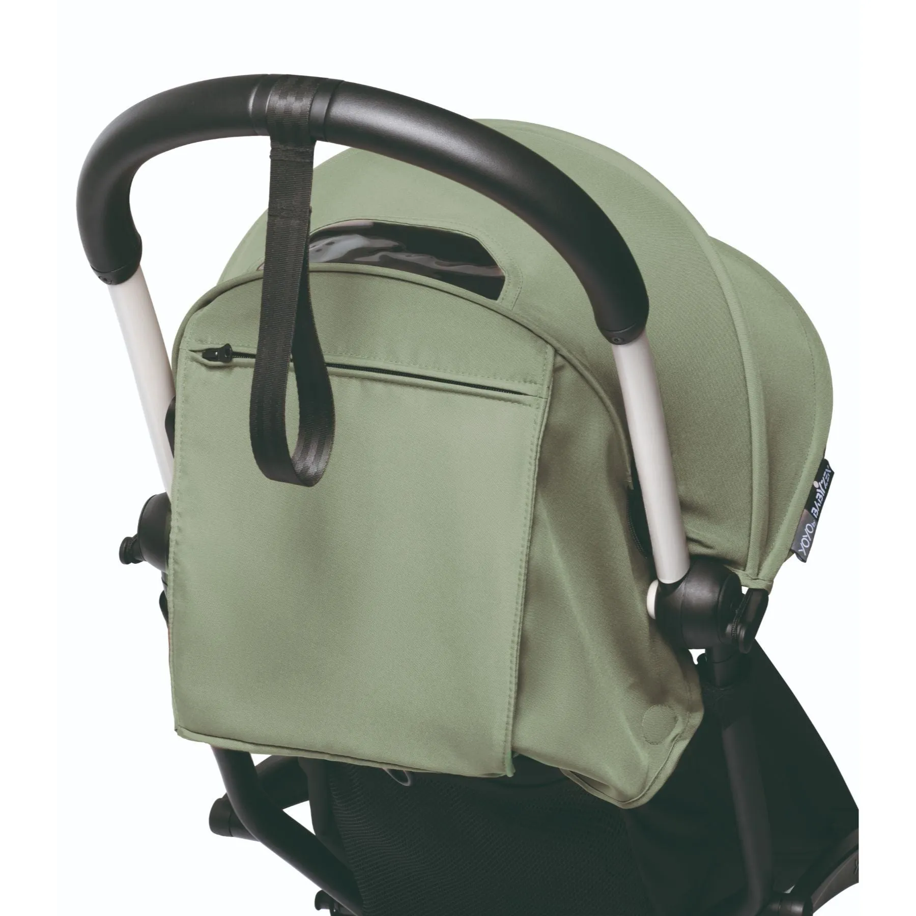 BABYZEN YOYO² Baby Stroller Set - White Frame with Olive Bassinet