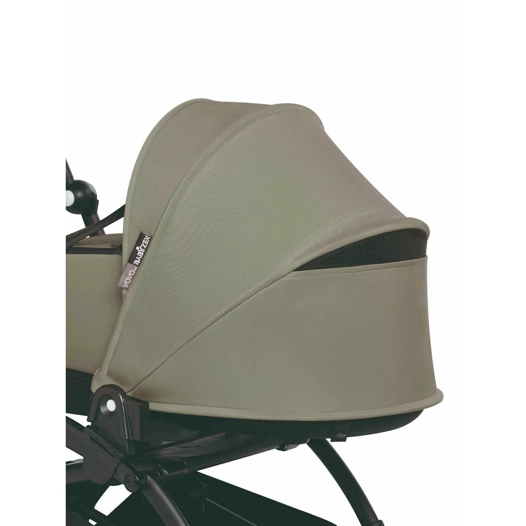 BABYZEN YOYO² Baby Stroller Set - White Frame with Olive Bassinet