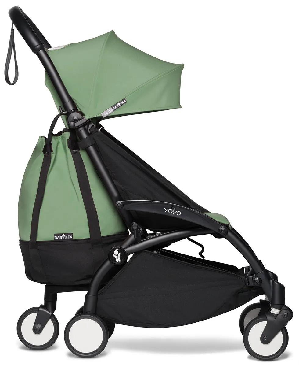 Babyzen YOYO2 Ultra Compact Complete 6  Stroller & Rolling Bag Bundle - Black/Peppermint