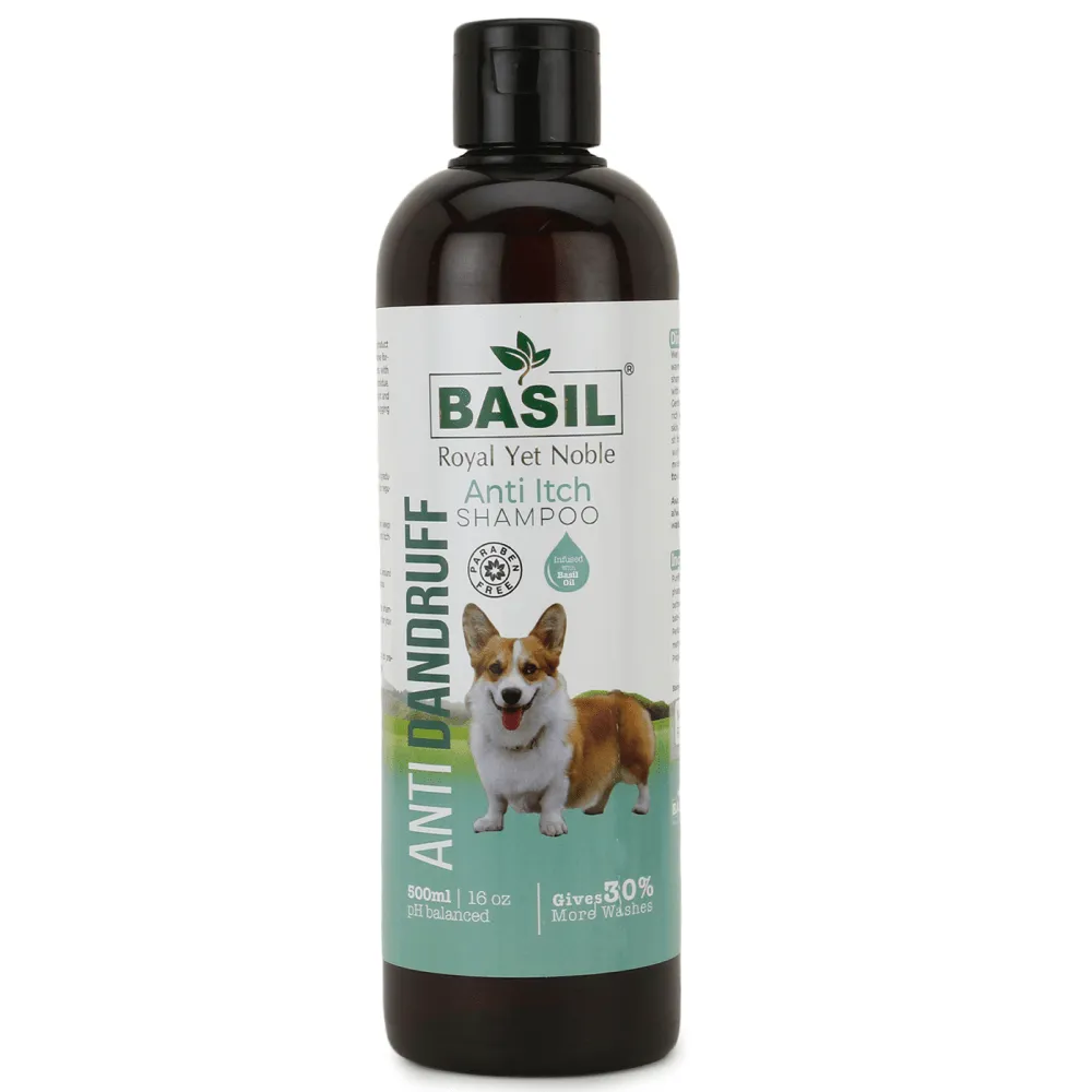 Basil Anti Dandruff & Anti Itch Shampoo for Dogs and Cats