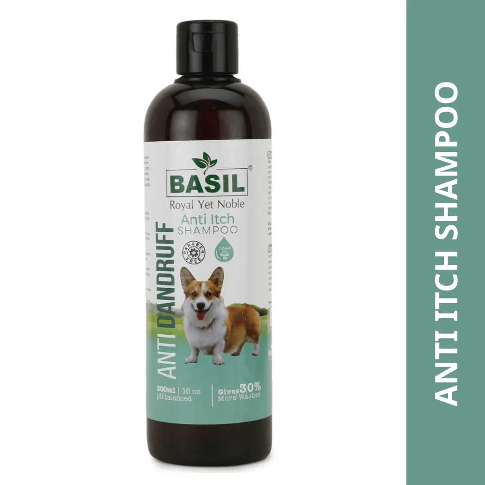 Basil Anti Dandruff & Anti Itch Shampoo for Dogs and Cats