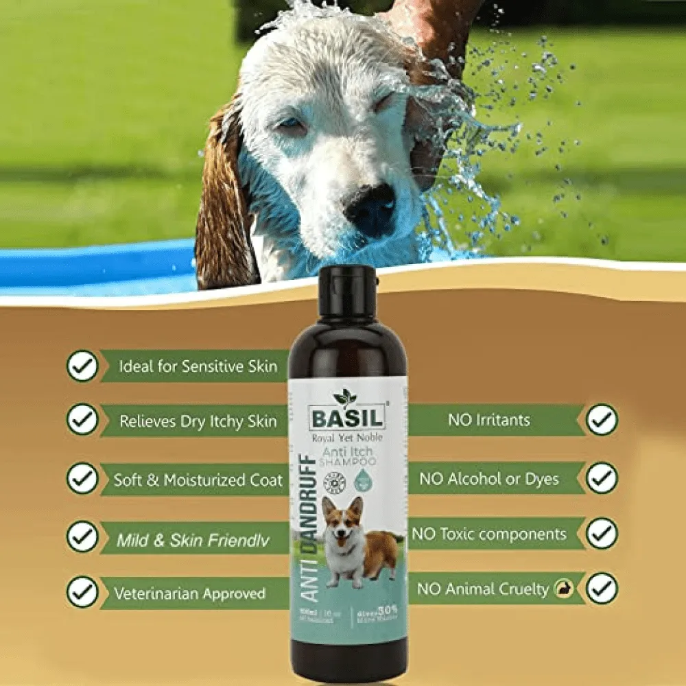 Basil Anti Dandruff & Anti Itch Shampoo for Dogs and Cats