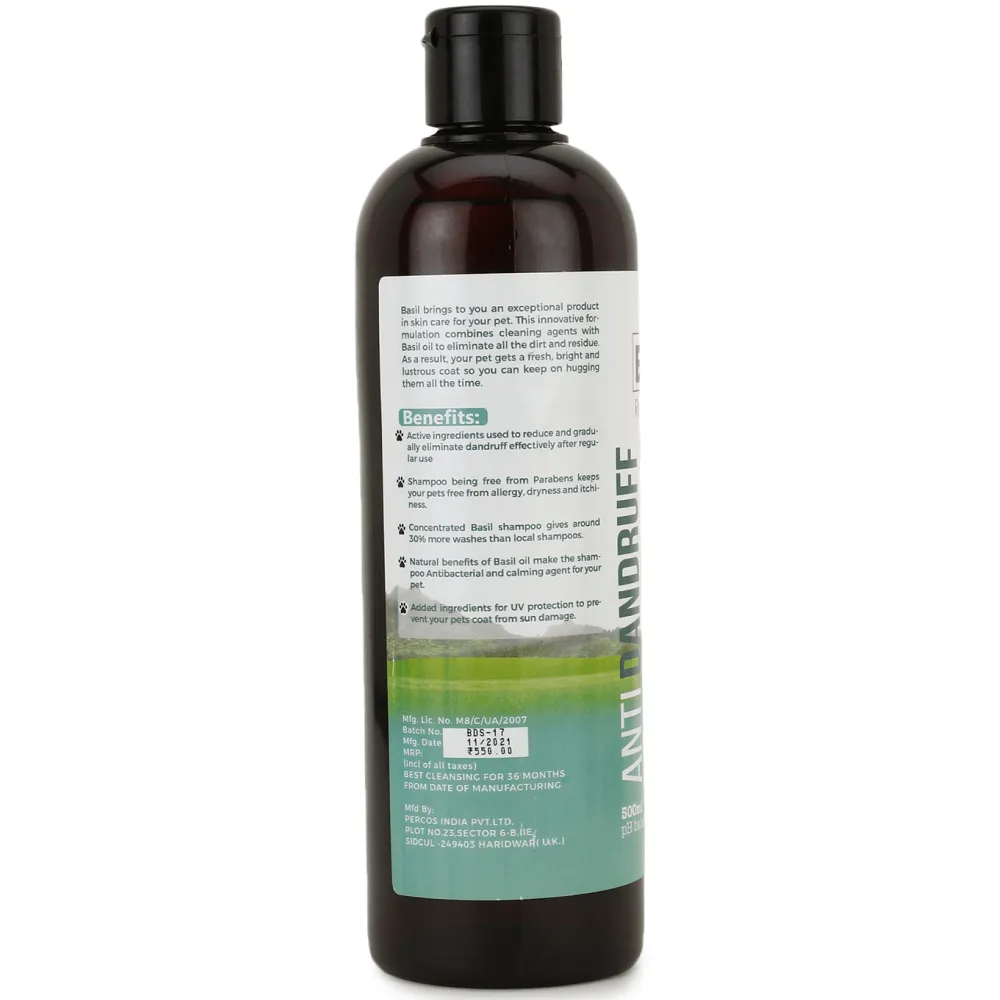 Basil Anti Dandruff & Anti Itch Shampoo for Dogs and Cats