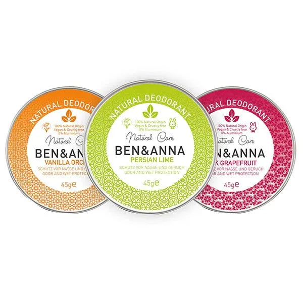 Ben & Anna Soda Cream Deodorant Tin Pink Grapefruit