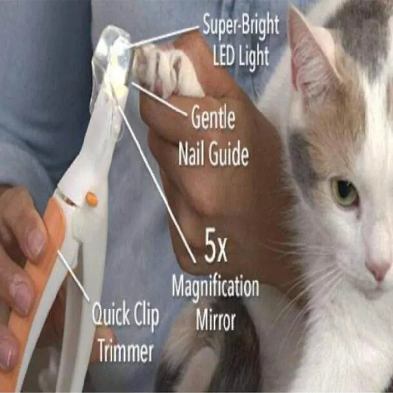 Cat and Dog Nail Clipper with LED Lighting