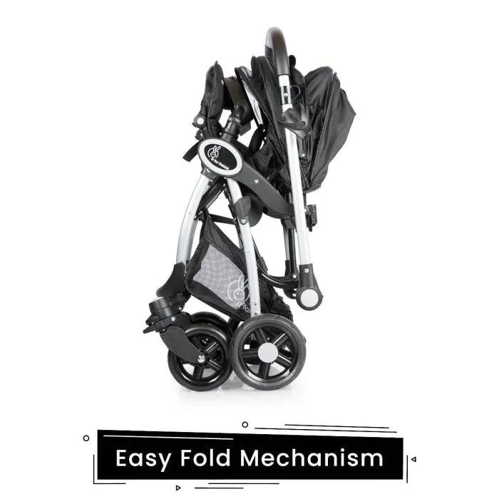 Chocolate Ride Travel System Easy To Fold, Reversible Handle, Easy Attachment Of Infant Car Seat