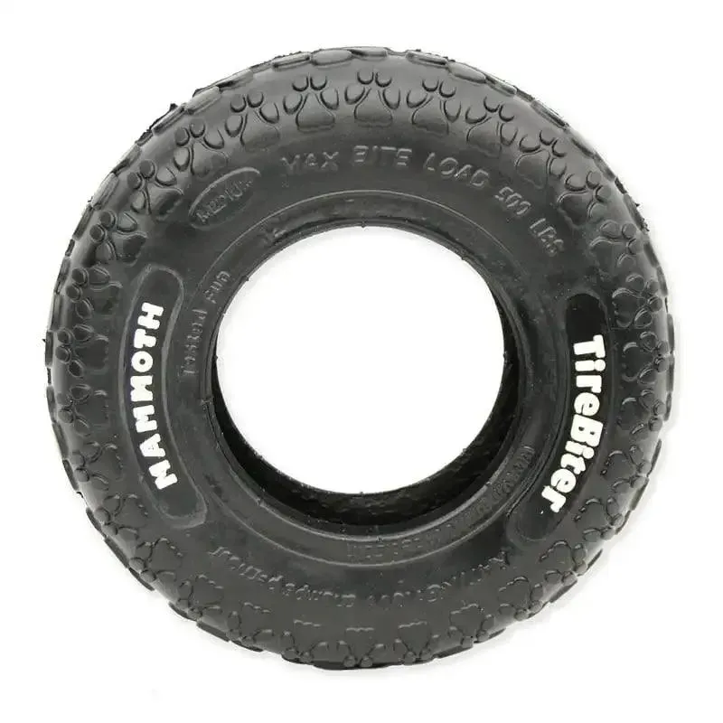 Durable 8-Inch TireBiter Rubber Dog Toy