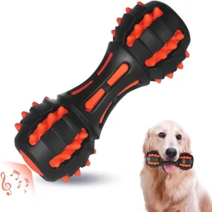 Durable Dumbbell Shaped Rubber Chew Toy For Dogs