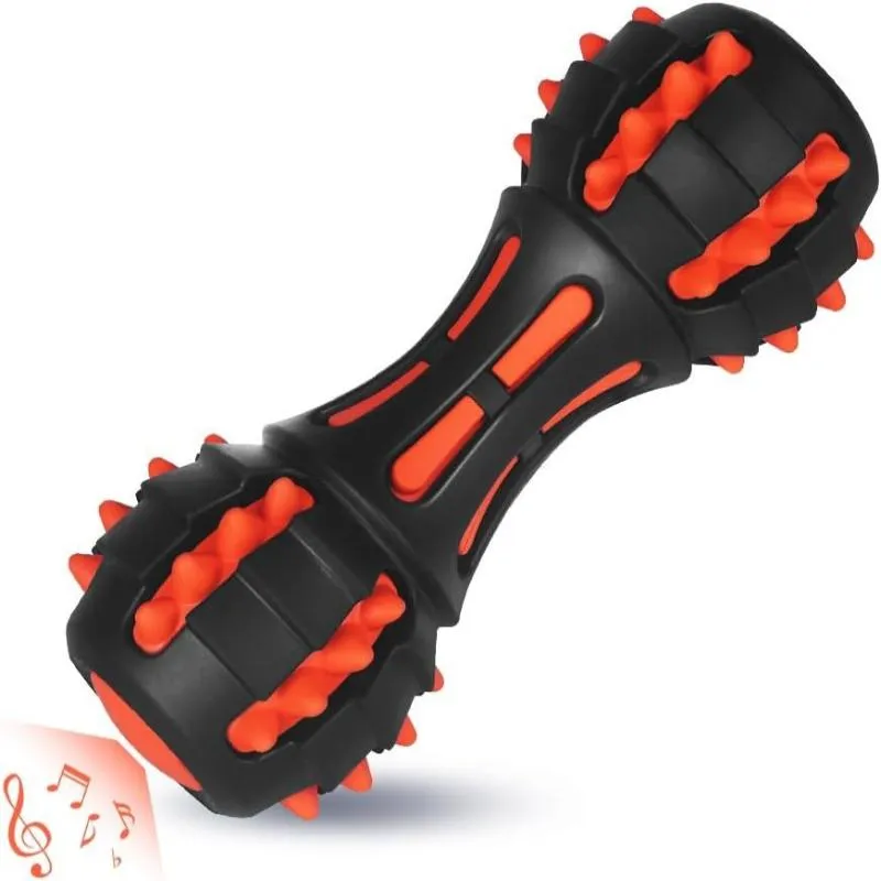 Durable Dumbbell Shaped Rubber Chew Toy For Dogs