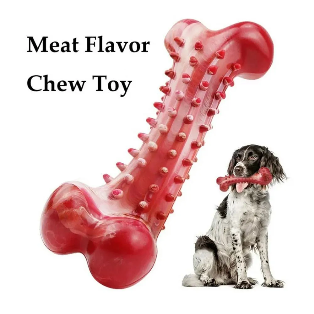 Durable Long-Lasting Natural Rubber Bone Dog Chew Toy Suitable For Aggressive Dogs