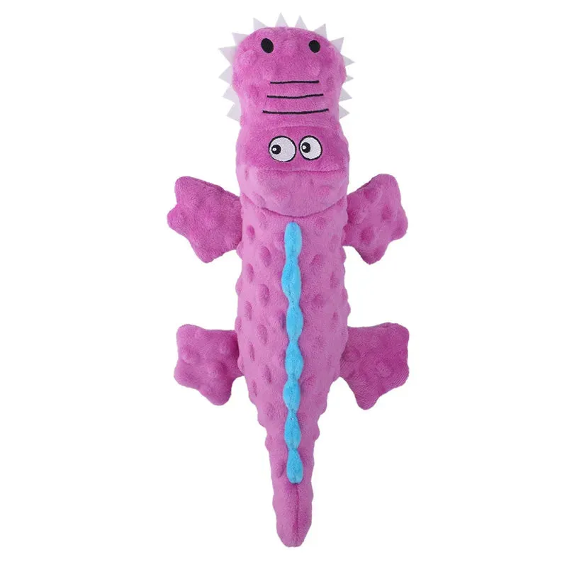 Durable Plush Crocodile Dog Toy with Squeaker