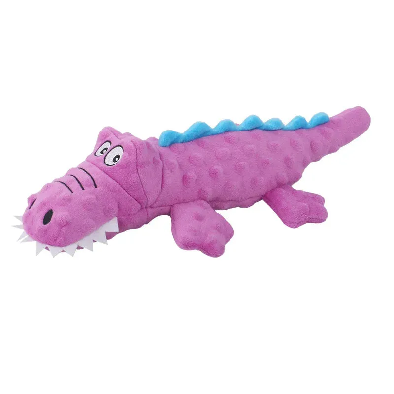 Durable Plush Crocodile Dog Toy with Squeaker