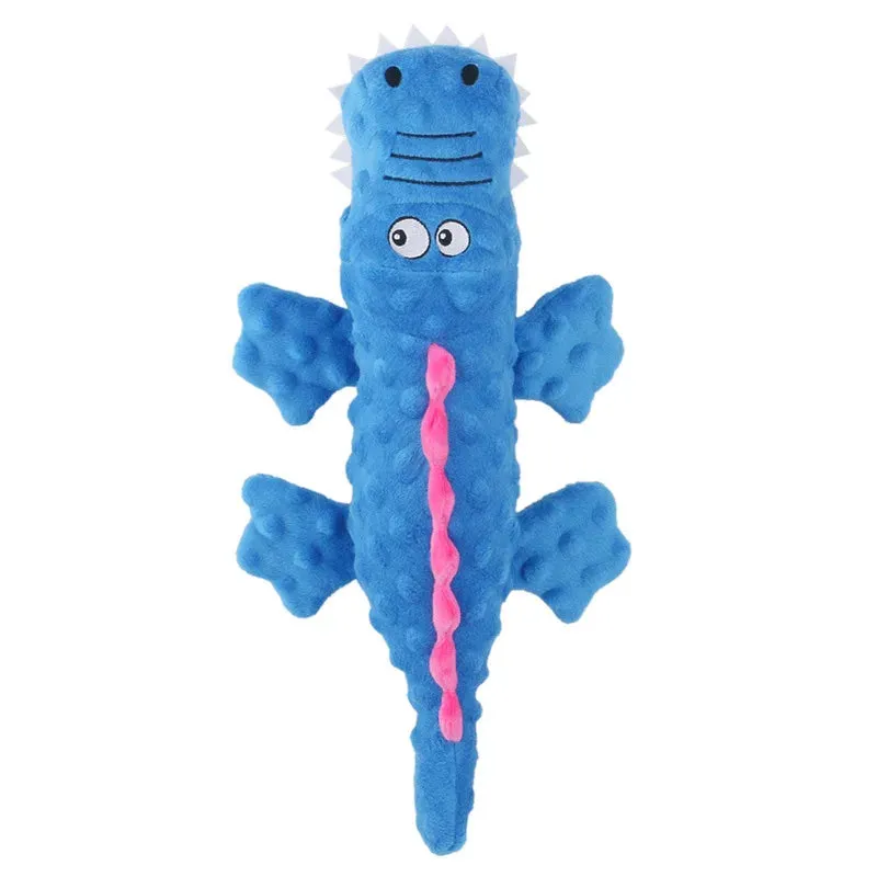 Durable Plush Crocodile Dog Toy with Squeaker