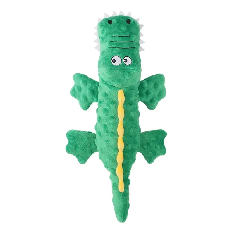 Durable Plush Crocodile Dog Toy with Squeaker