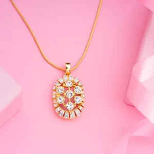 Estele Gold plated Austrian Crystal fancy pendant for women