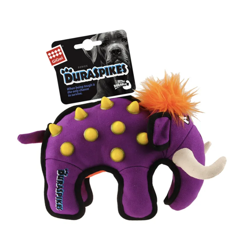 GiGwi Duraspikes Series: Durable, Spiked, Canva Plush Dog Toy