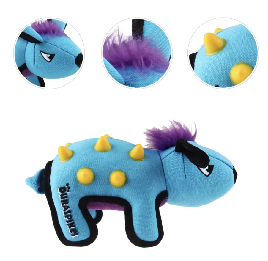 GiGwi Duraspikes Series: Durable, Spiked, Canva Plush Dog Toy