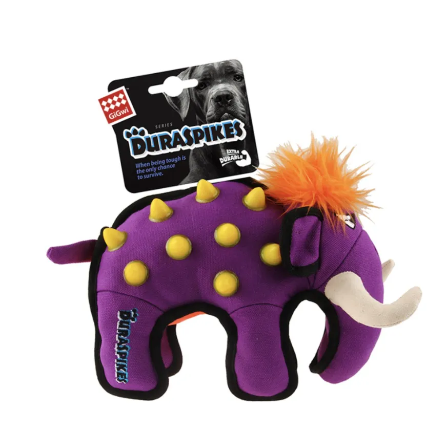 GiGwi Duraspikes Series: Durable, Spiked, Canva Plush Dog Toy