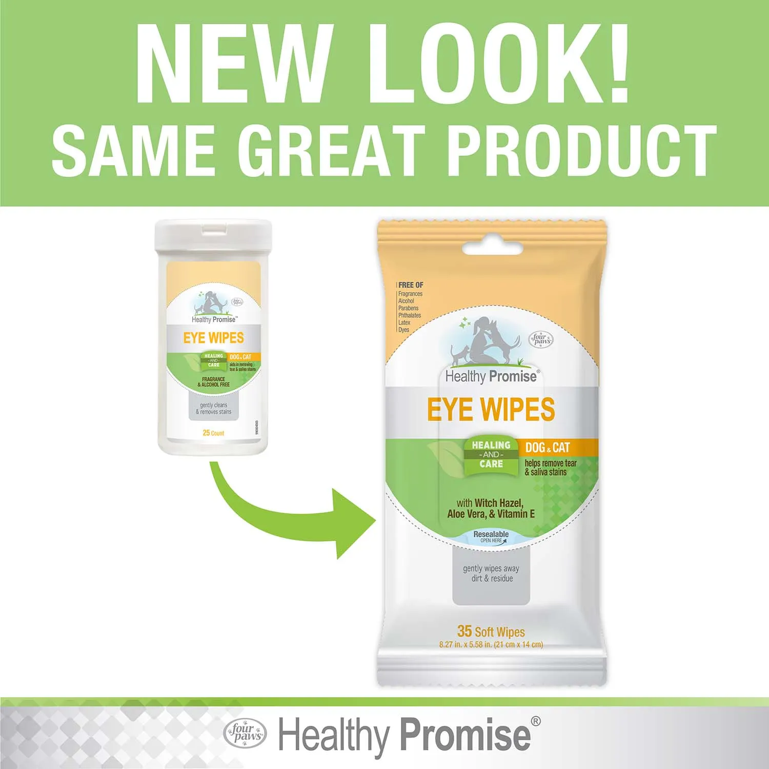 Healthy Promise Cat & Dog Eye Wipes, 35 ct