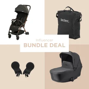 Leclercbaby Bundle Deal Influencer Black Brown (Stroller   Bassinet)