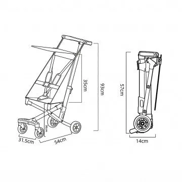 Lucky Baby T18 Air Light Cabin Stroller - 4 Designs