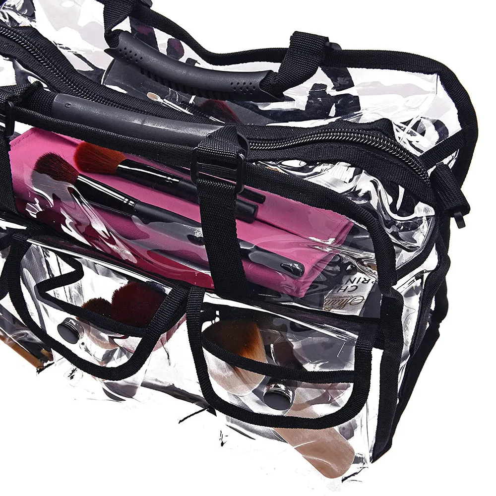 Men’s Women’s Large Transparent Makeup Organizer Bag Makeup Artists Travel Bag