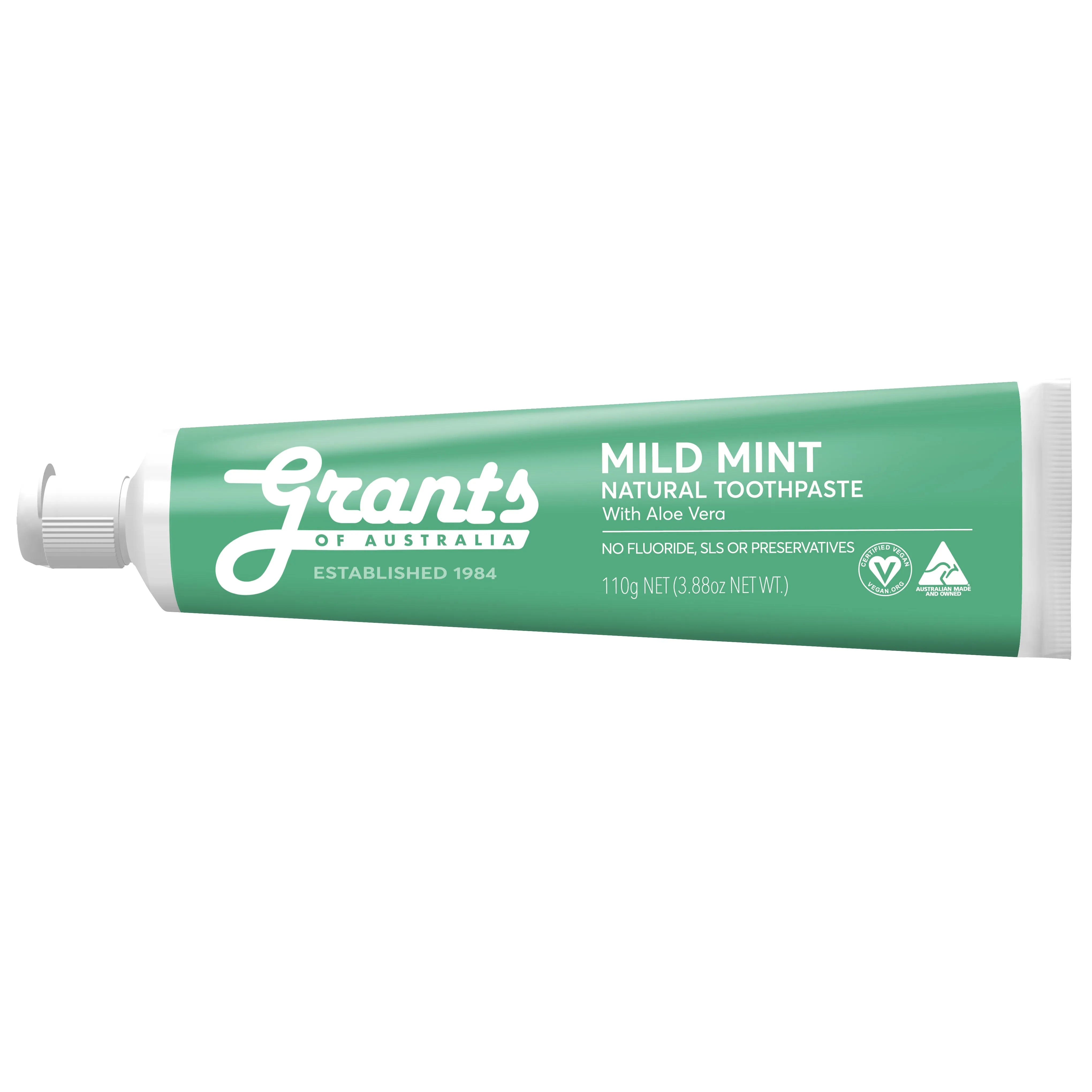 Mild Mint Natural Toothpaste - Fluoride Free