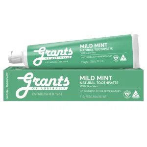 Mild Mint Natural Toothpaste - Fluoride Free