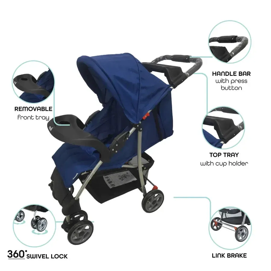 Moon - Bezik - One Fold Stroller (Royal Blue)