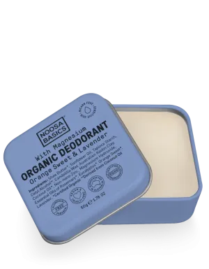 Noosa Basics - Organic Bicarb-Free Deodorant Tin with Magnesium - Orange Sweet and Lavender (50g)