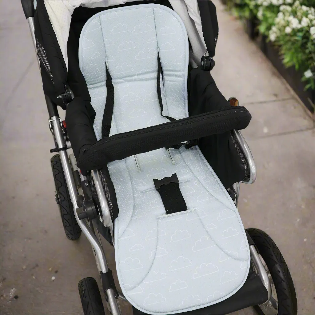 Nordic AIR  Reversible Pram Liner - Sky/Mint