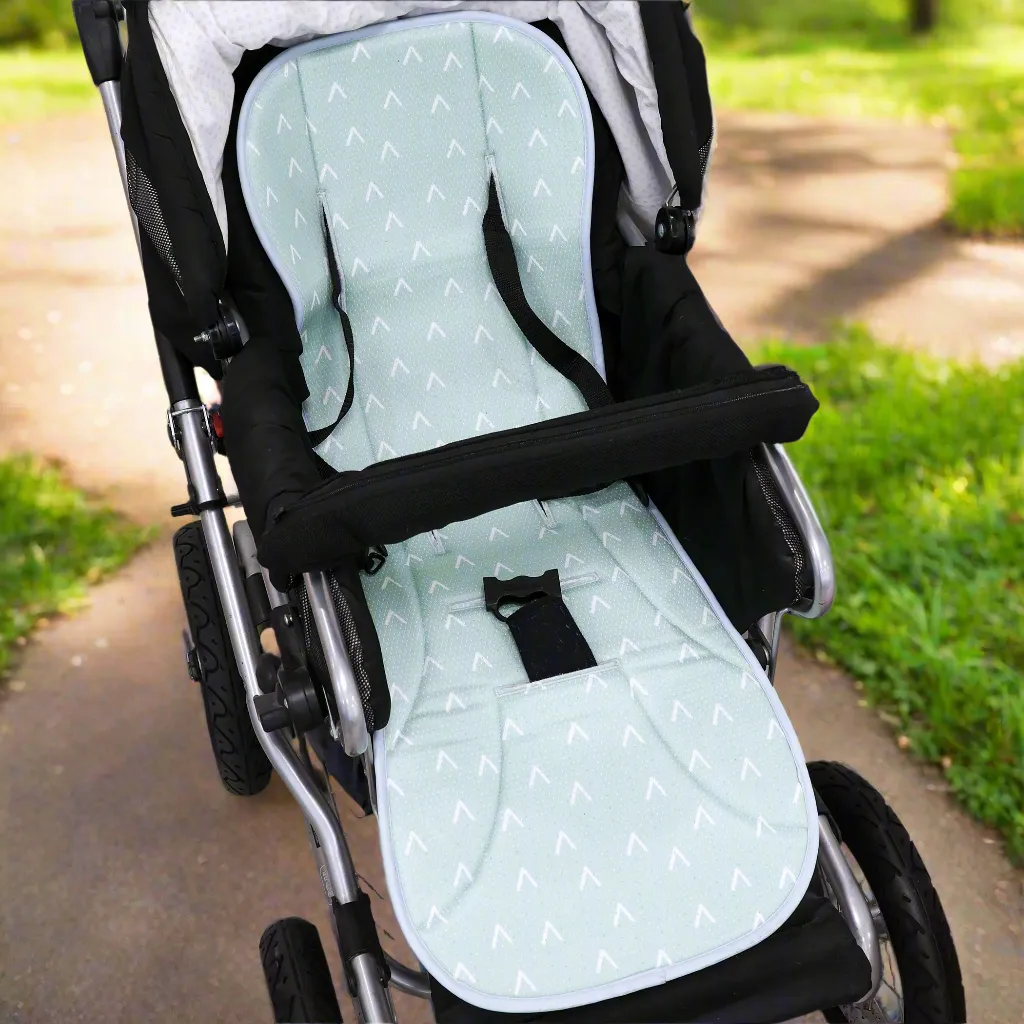 Nordic AIR  Reversible Pram Liner - Sky/Mint