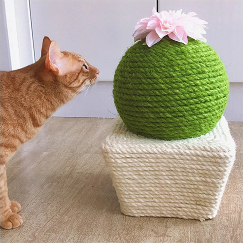 PAWS ASIA Manufacturers Handmade Sisal Durable Cute Cactus Cat Toy Climbing Frame