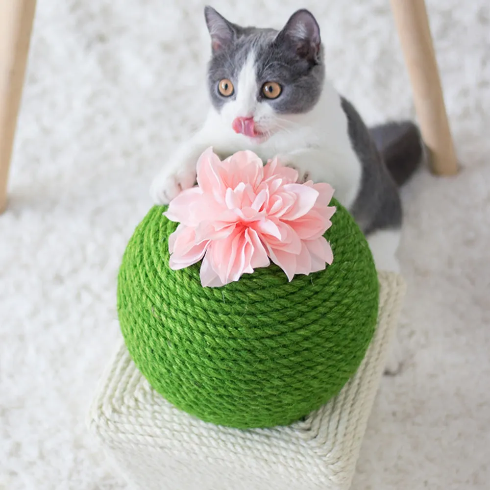 PAWS ASIA Manufacturers Handmade Sisal Durable Cute Cactus Cat Toy Climbing Frame