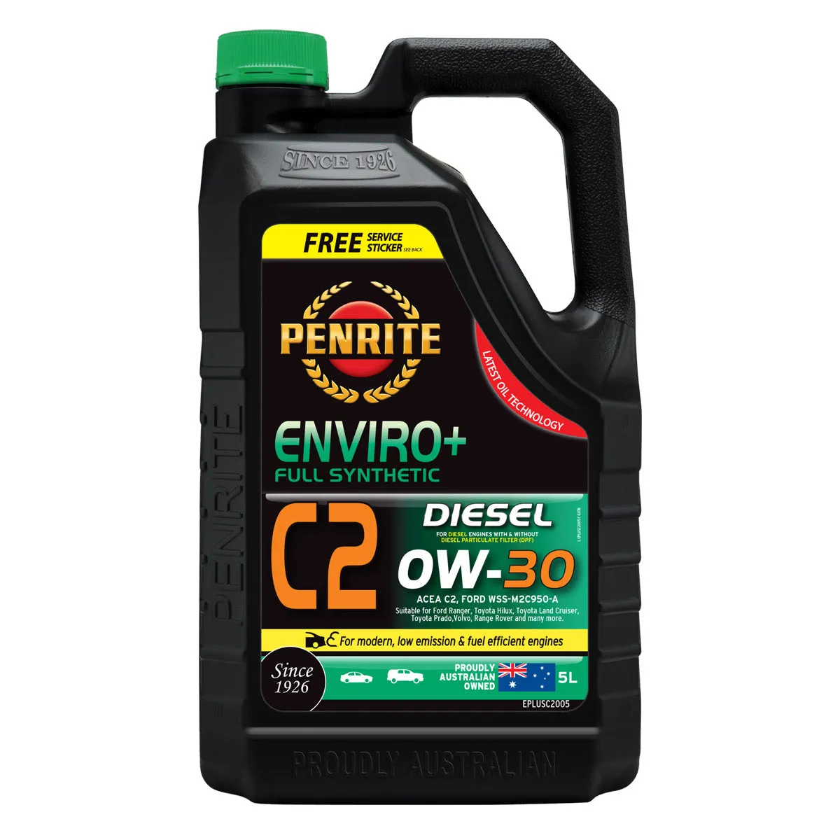 Penrite Enviro  C2 0W-20 Full Synthetic Engine Oil 5L - EPLUSC2005