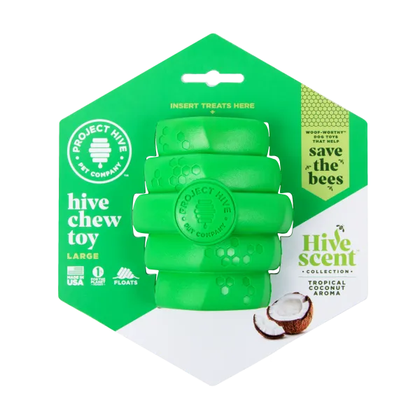 Project Hive Durable Large Chew Toy for Dogs - Coconut