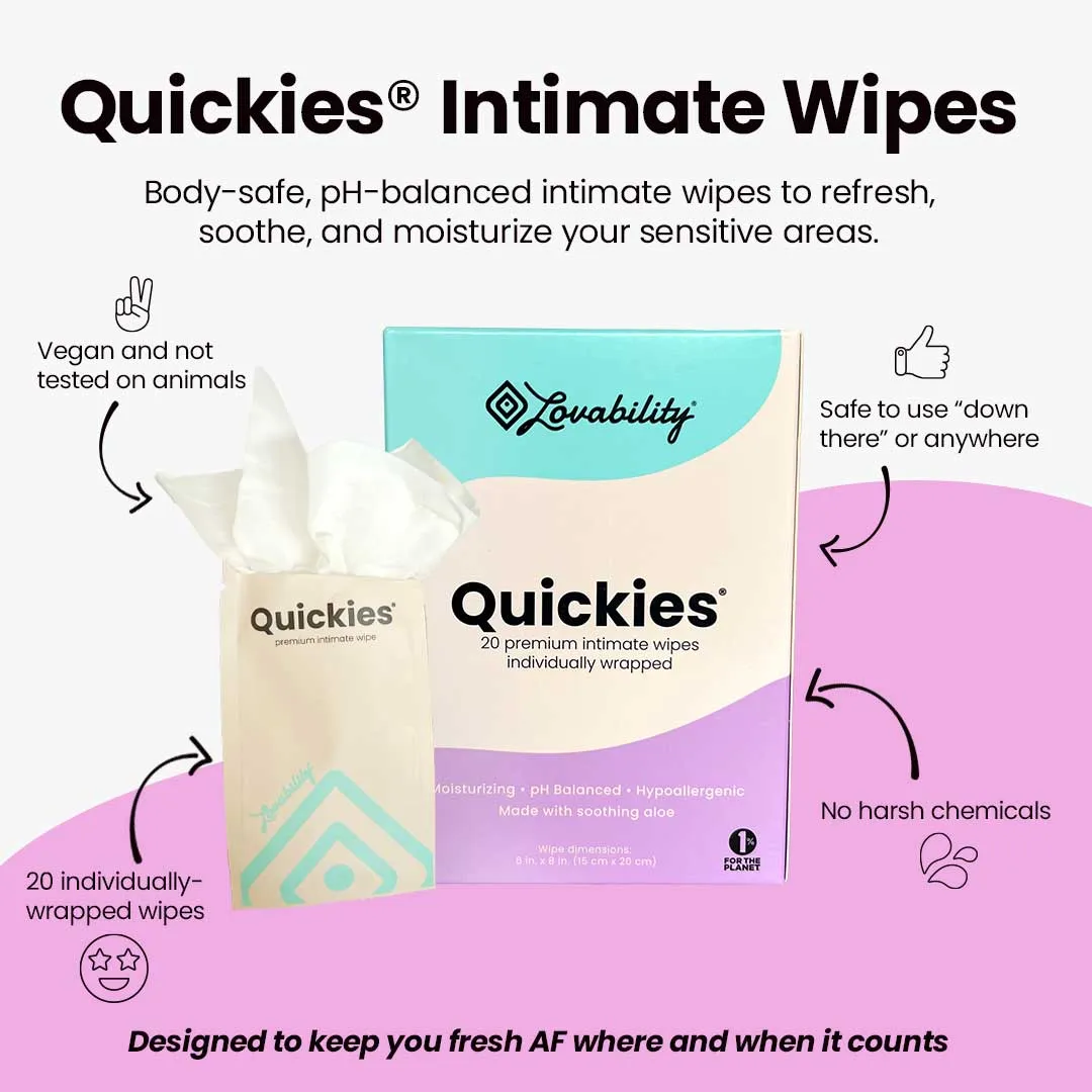 Quickies Intimate Wipes (20 Pack)