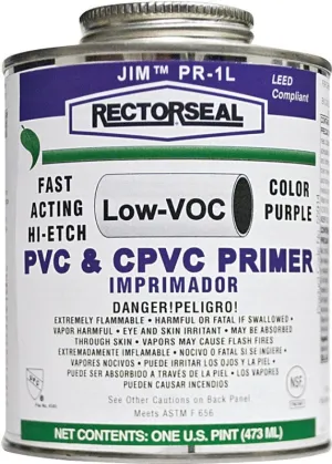 Rectorseal 55914 Hi-Etch Primer, Liquid, Purple, 1 pt :EA: QUANTITY: 1