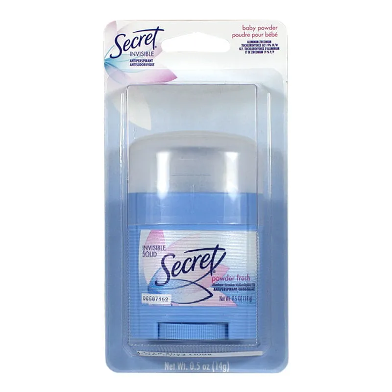 Secret Invisible Solid Deodorant Carded - 0.5 oz.