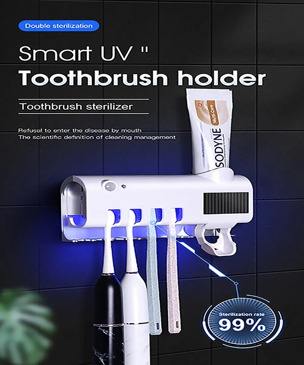 Smart Photocatalyst Automatic UV Toothbrush Steriliser Toothpaste Dispenser