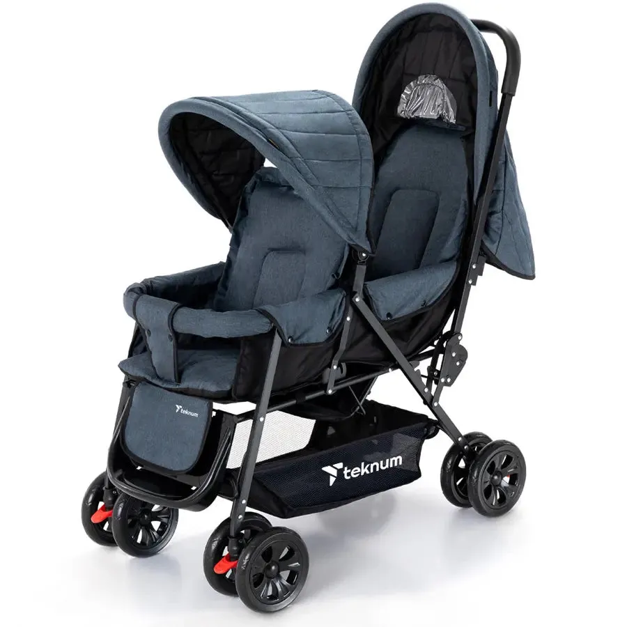 Teknum Double Baby Stroller - Grey